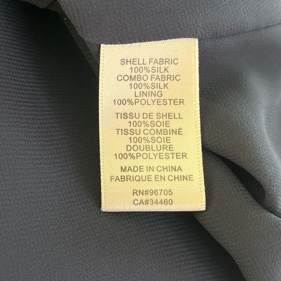 Rebecca Taylor Pieced Godet Sheer Insert Silk Flare Dress | Navy Blue | Size 8 - Picture 13 of 16